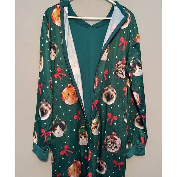 Mens Cat Ornaments Light Up Union Suit, size M - Picture 6 of 14